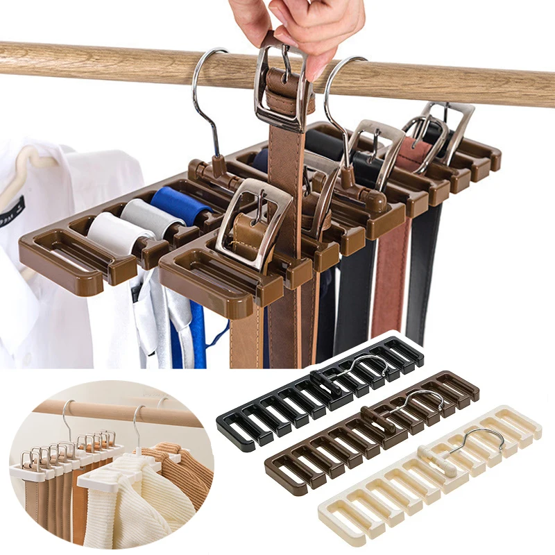 Tie Belt Hanger Wardrobe Belt Rotating Organizer Rack Multifuctional Scarf Hanger Home Closet Storage Holder Accessories 1PCS