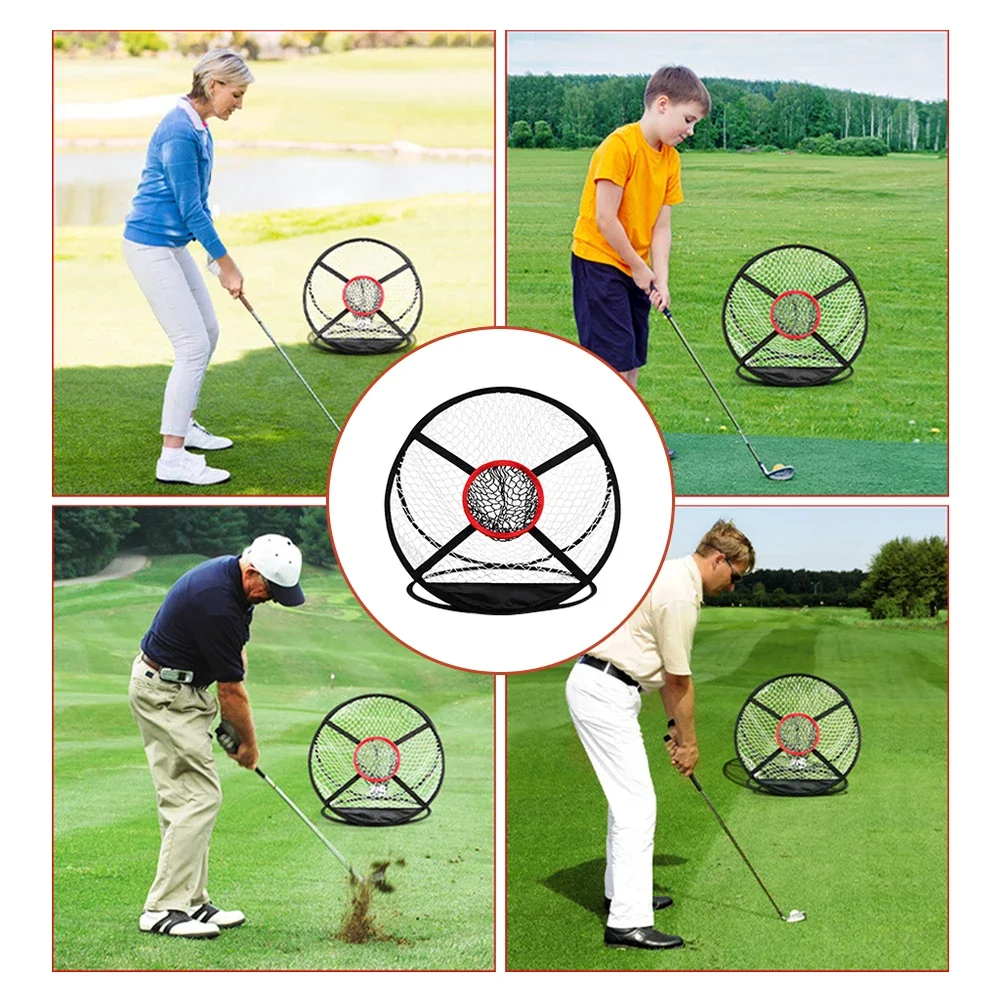 Golf Swing Trainer Foldable Golf Pitching Cages Portable Pop Up Golf Nets for Indoor Outdoor Training