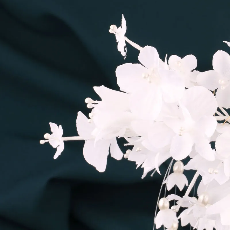 Die wunderschöne Braut-Haarspange mit Blaue-Glocken-Blume im koreanischen Retro-Stil, schlichte Quasten-Haaraccessoires, romantische Hochzeitsaccessoires – Detail 17