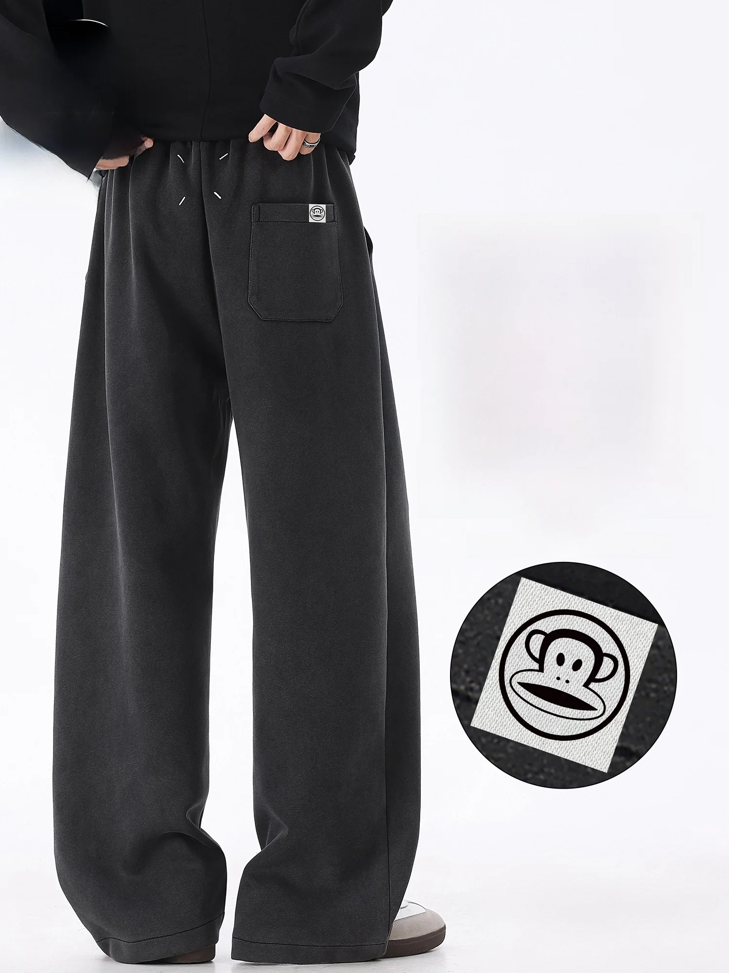 

Мужские спортивные брюки Paul Frank American Style, утепленные, широкие, прямого кроя, осенне-зимние, из прочного хлопкового смесового материала