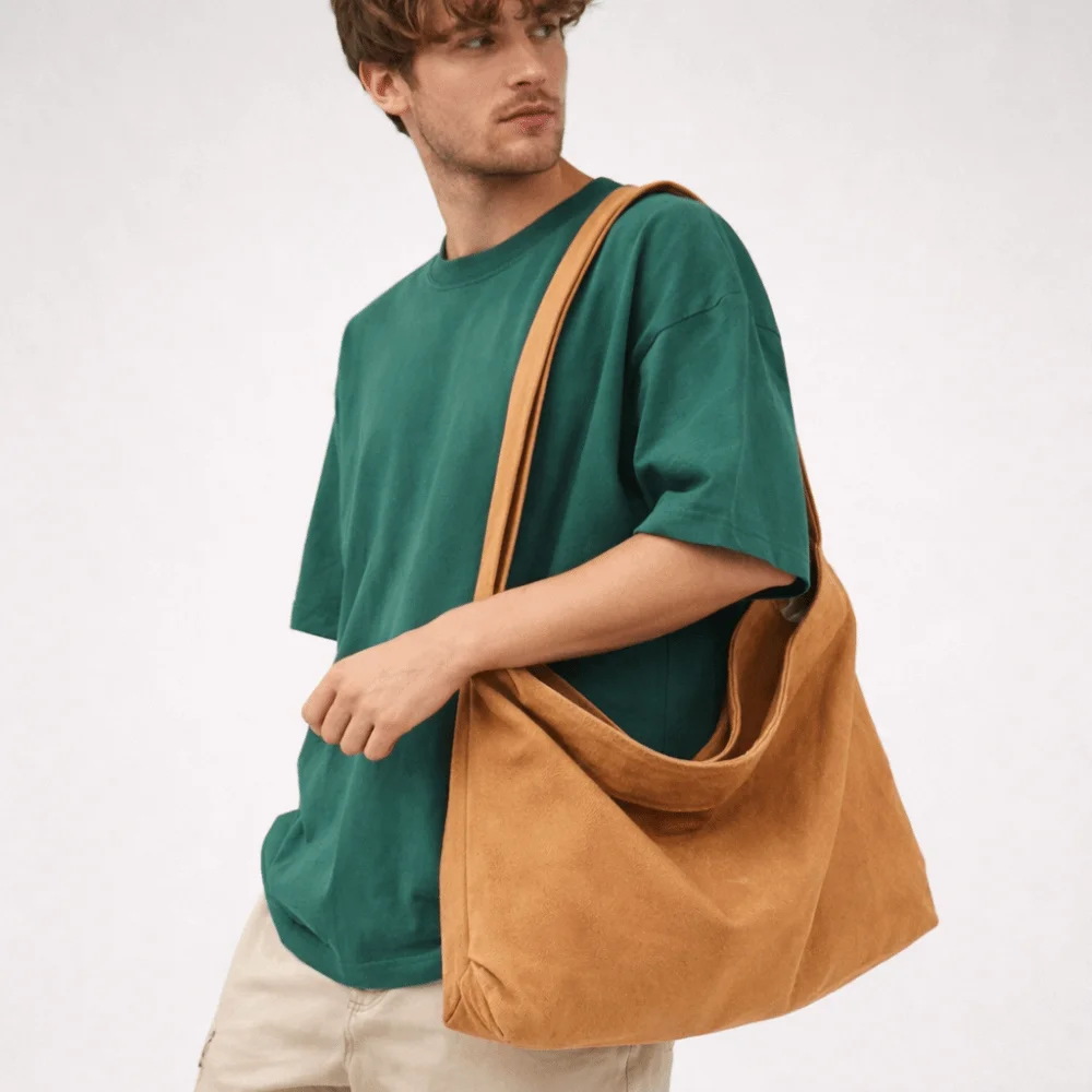 

Fashion Large Capacity Women's Shoulder Bag Retro Thickened Sturdy Messenger Bag Japanese Style Solid Color Tote Bag School