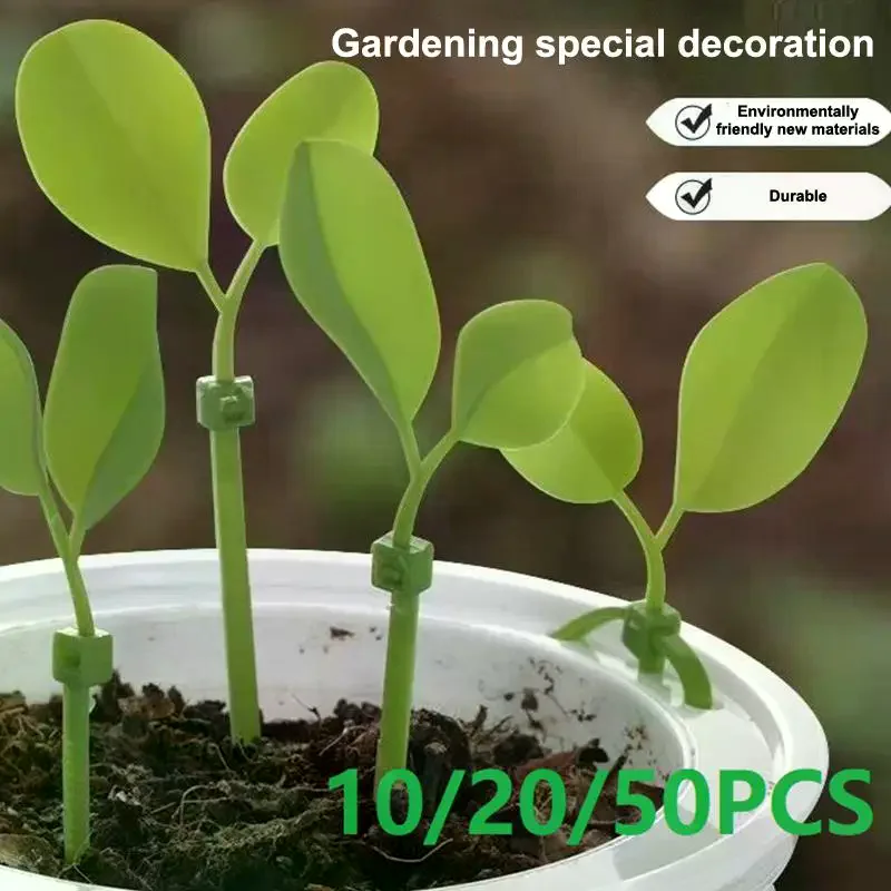 10/20/50pcs Adjustable Nylon Reusable Garden Zip Ties Fixed Straps For Plant Shrub Support
