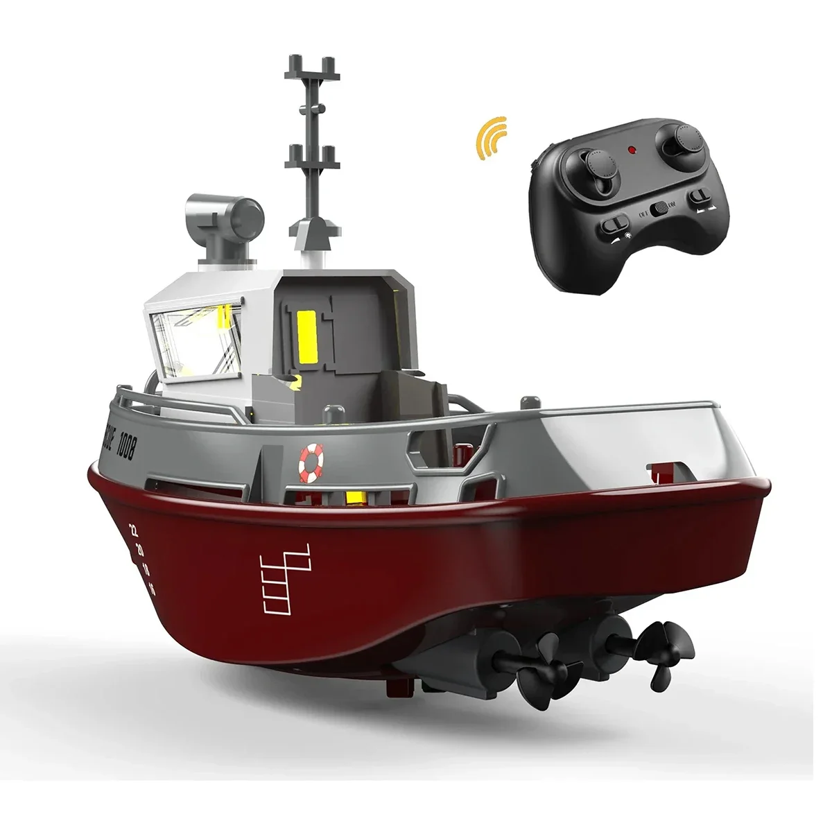 2.4Ghz Mini RC Boat S820 1/72 Powerful Dual Motor Wireless Power RC Tugboat Model Toy Boy Gift