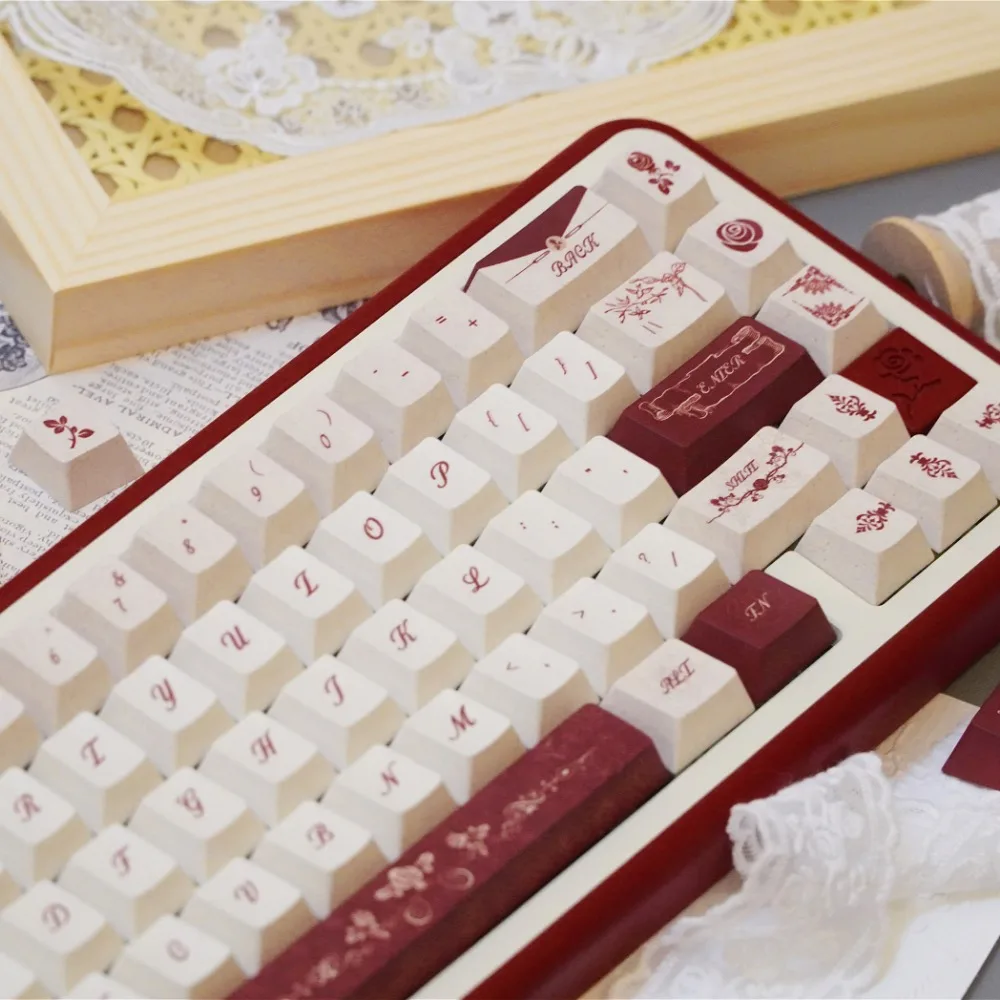 Personalized keycap 131 keys, cherry PBT brocade to the theme, suitable for MX switch 60/84/90/104/108 mechanical keyboard