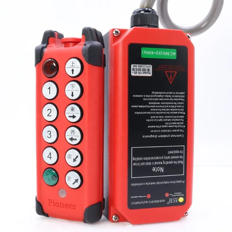 Q800A Professional customization 8 buttons long range transmitter and receiver lifting crane smart radio remote control