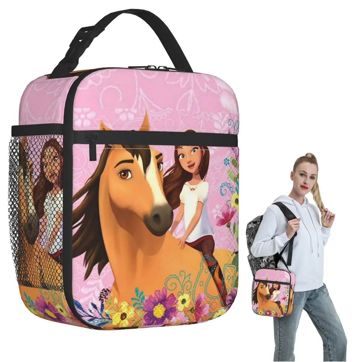 Spirit Riding Free Insulated Lunch Bag for Women Kids Leakproof Food Boxes Thermal Lunch Box Tote