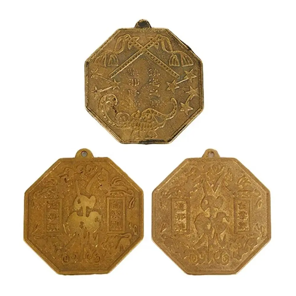Chinese Style Brass Bagua Mirror Pendant Feng Shui Convex Mirror Convex Mirror Ornament Handicraft Auspicious Crafts Mirror