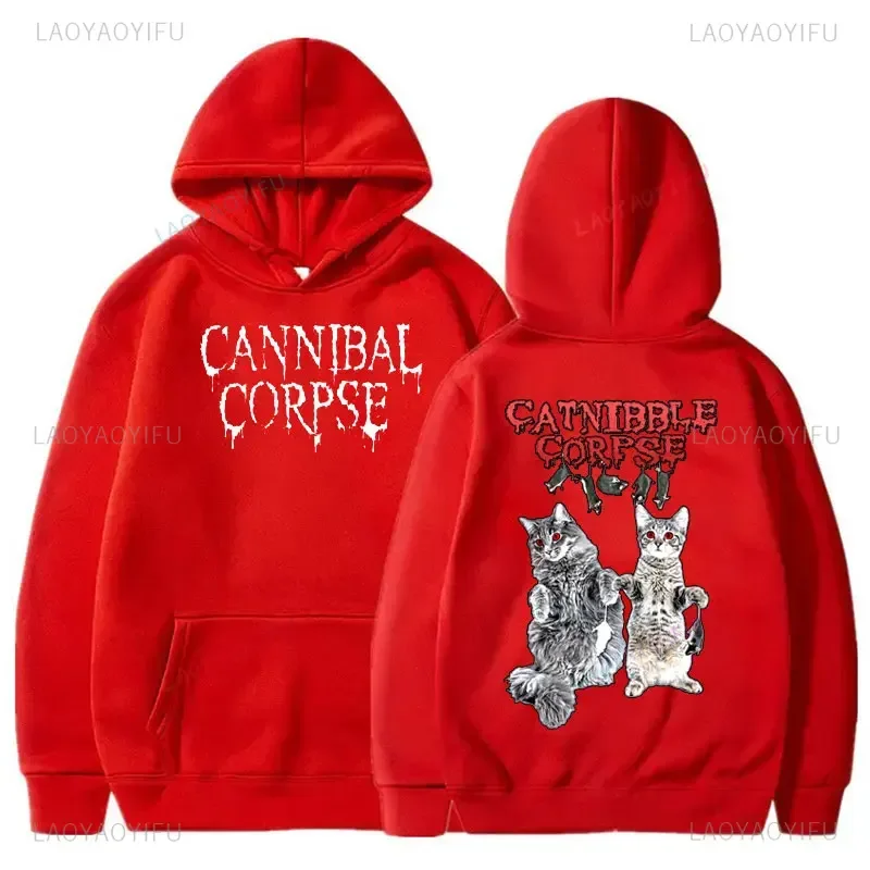 Boy Girls Brutal Death Metal CANNIBAL CORPSE Print Hoodie Sweatshirt Band Name Logo Hipster Pullover Unisex CANNIBAL CORPSE H