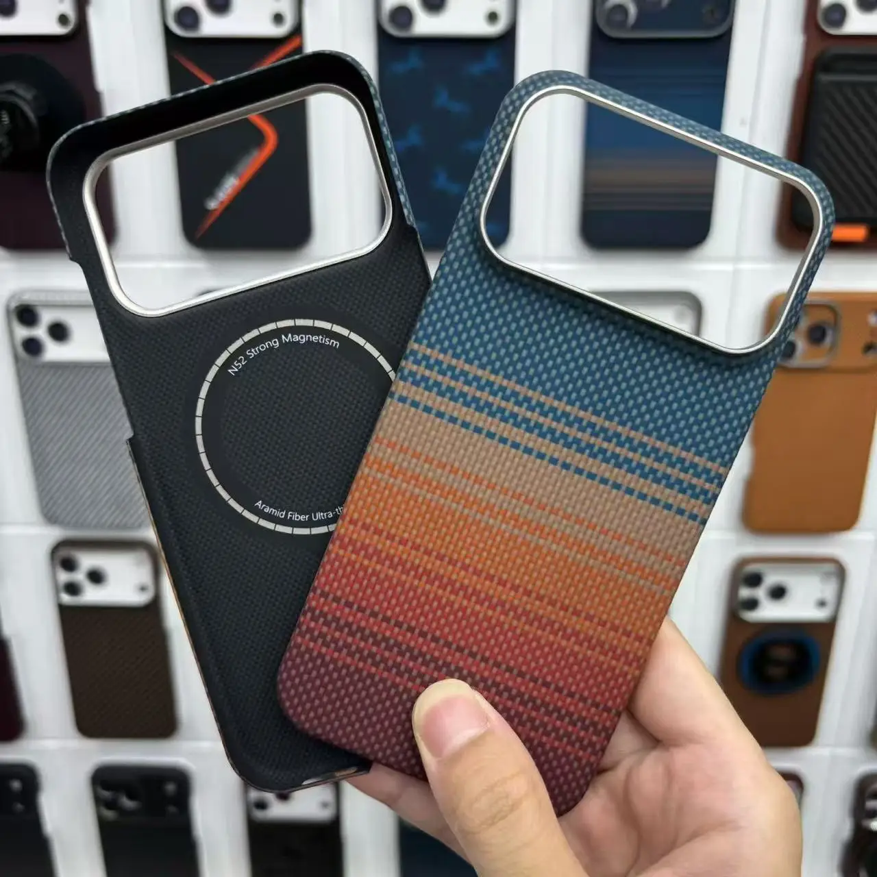 Real Kailaf carbon fiber aramid magnetic shell for iPhone18pro/18promax, for Magsafe ultra-thin light armor protective cover