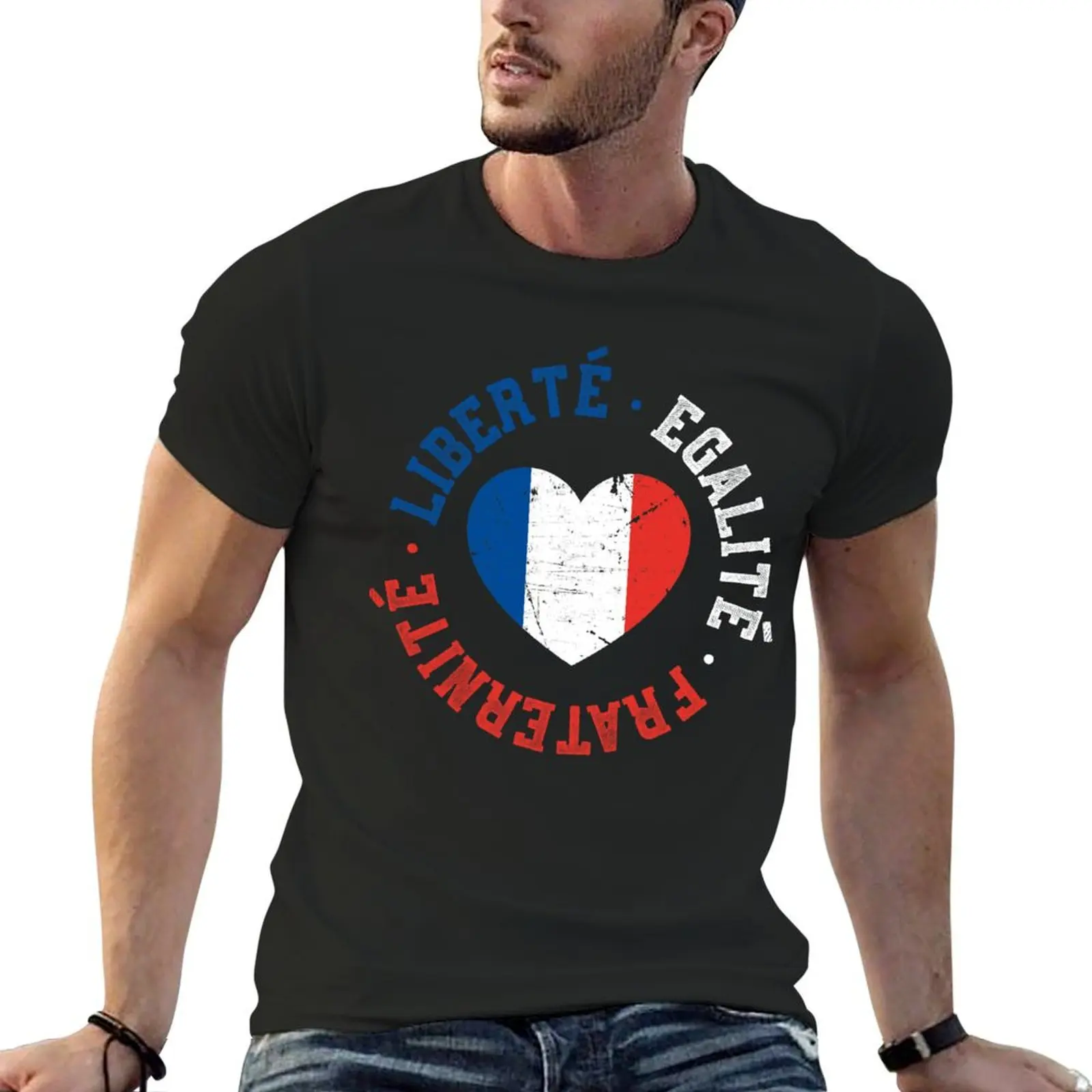 Liberte, Egalite, Fraternite - Vive La France Design T-Shirt vintage anime shirt baggy shirts summer top shirts men graphic