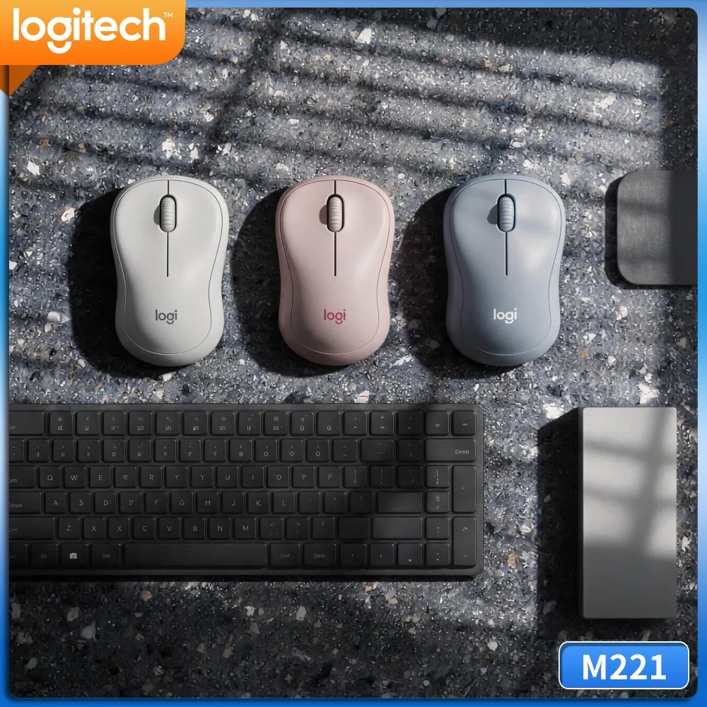 Logitech M221 Quiet Wireless Mouse,Stable 2.4G Link,Nano USB Included,Noise‑Free Clicks,For Home Office Study Usage