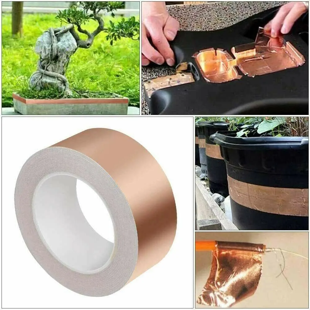 Fashion Copper Foil Tape High Temperature Resistant Self-adhesive Pure Copper Foil Paper Copper Foil Tape 50mmx20M
