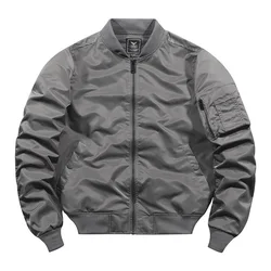 Bomber Jacket Men Vintage Motorcycle Military Coat Spring Winter Padded Casual Pilot Male Clothing 4XL 5XL