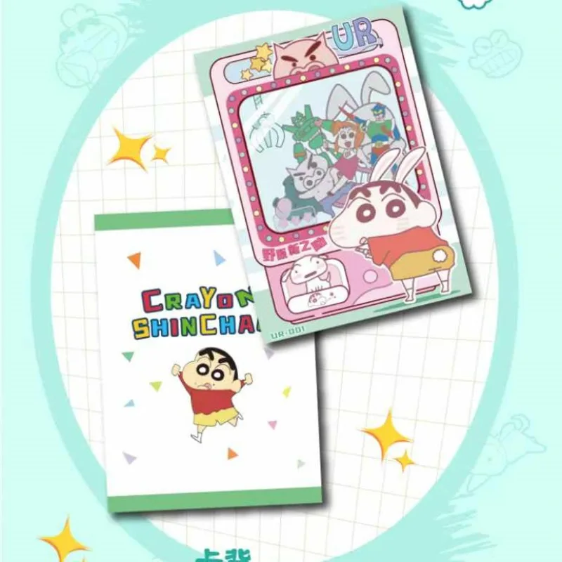 Tarjeta de colección de Anime Crayon Shin-Chan, colección de notas de primavera coleccionables de dibujos animados, juguetes, regalos, regalo de cumpleaños, nuevo