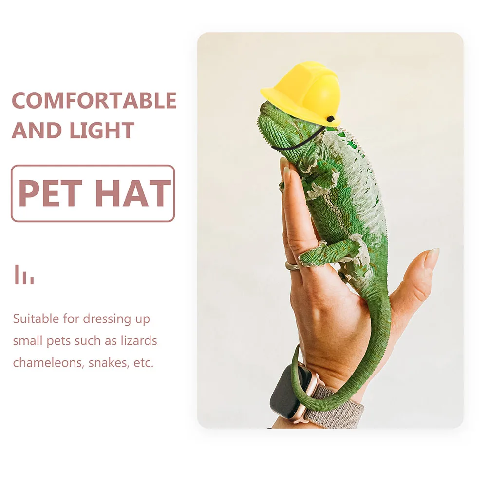 

Chameleon Hat Reptile Pets Tiny Decorative Lizard Crawl Small Costume Hats Hanging Rope Plastic Bearded Dragon Accessory Perfect