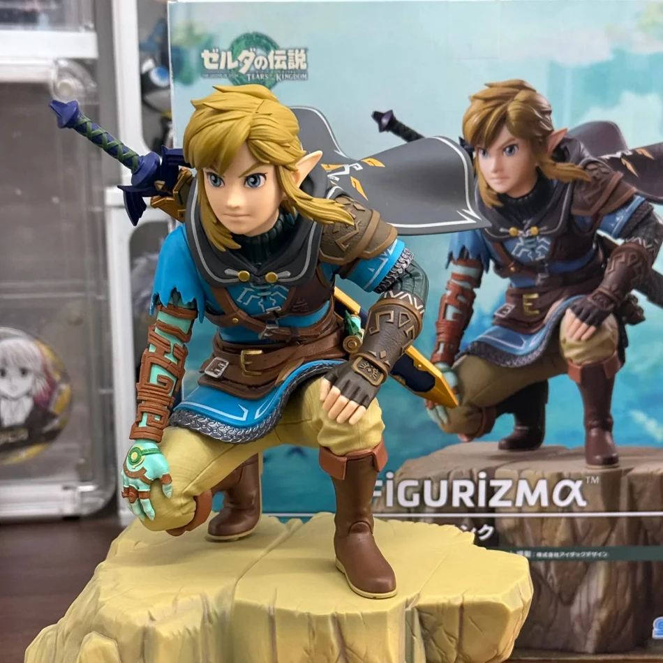 ฟิกเกอร์อนิเมะ ลิงค์ จากเกม The Legend of Zelda: Tears of the Kingdom ขนาด 12 ซม. ท่าทางยองตัว  โมเดลพีวีซี ของสะสม ของตกแต่ง ของขวัญ