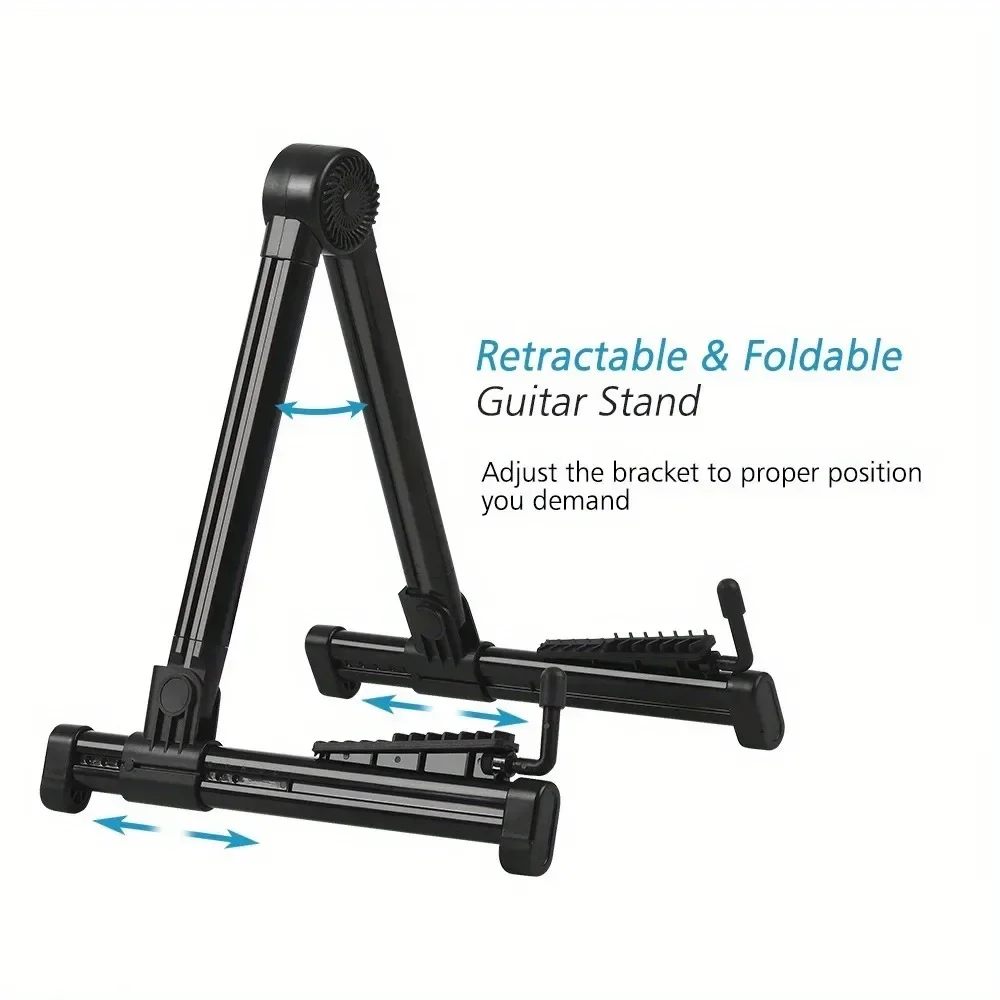 Guitar Stand Folding A Frame Floor Universal ABS for Acoustic Classical Electric Bass Guitars Banjo Ukulele Portable
