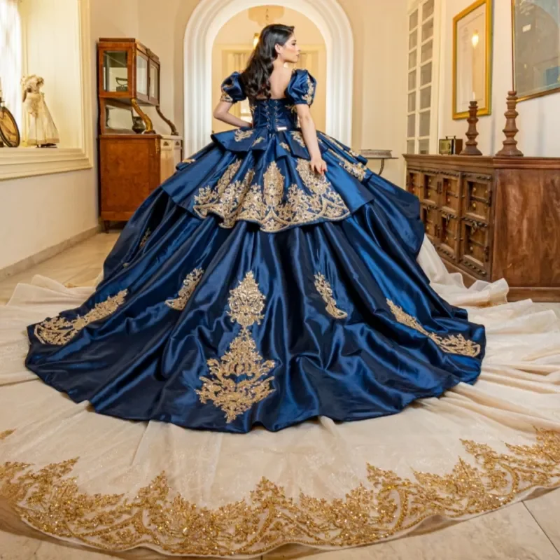 

Champagne Shiny Quinceanera Dree Ball Gown Off The Shoulder Gold Applique Lace Beading Tull Sweet 16 Dre Vetido 15 De