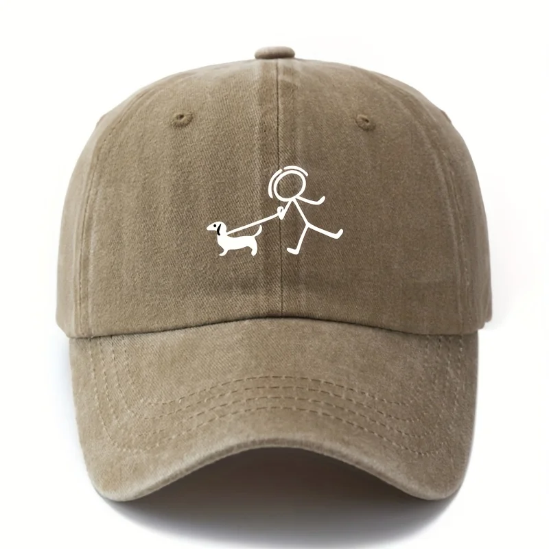 Baseballkappe mit Hundemode-Aufdruck, Geschenk für Hundeliebhaber, einfaches und stilvolles Design, Outdoor-Reiseausrüstung