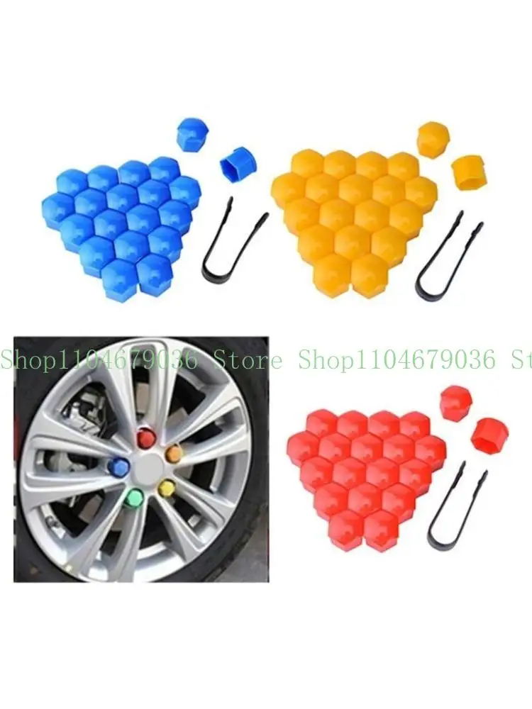 652F 20Pcs 17mm Car Wheel Nut Lid Covers Lid Anti-Rust Auto Screw Cover