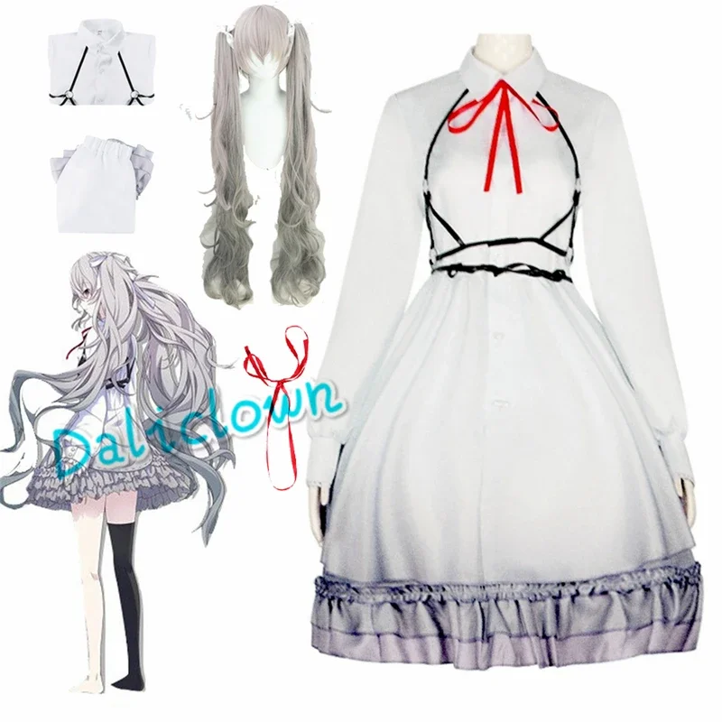 Project Sekai Colorful Stage Feat Cosplay Nightcord At 25 Ji 25Ji Singer White Mikku Miku Cosplay Stage Costume Uniform Suit Wig