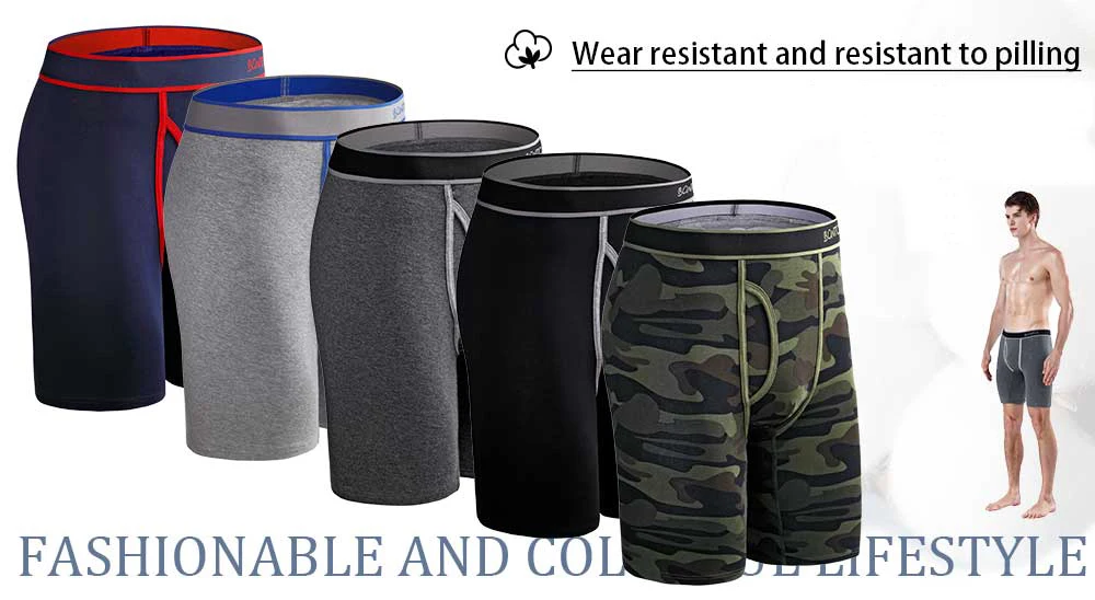 lang Herrenhöschen Sport Leggings Boxershorts Herren Polyesterunterwäsche Herren Boxershorts Schnell trocknende Boxershorts für Herren Unterhosen – Detail 4