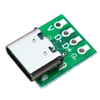 1/5/10Pcs USB 3.1 Type C Connector 16 Pin Test PCB Board Adapter 16P Connector Socket For Data Line Wire Cable Transfer