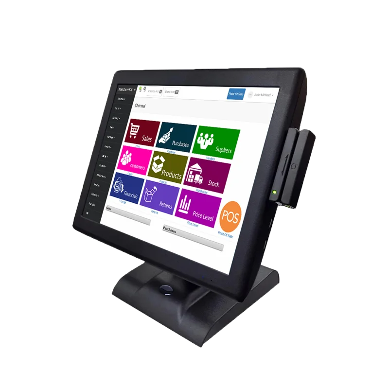Hot Sale Pos Computer Pos System Cash Register With 80mm Thermal Printer Cash Drawer For Retail