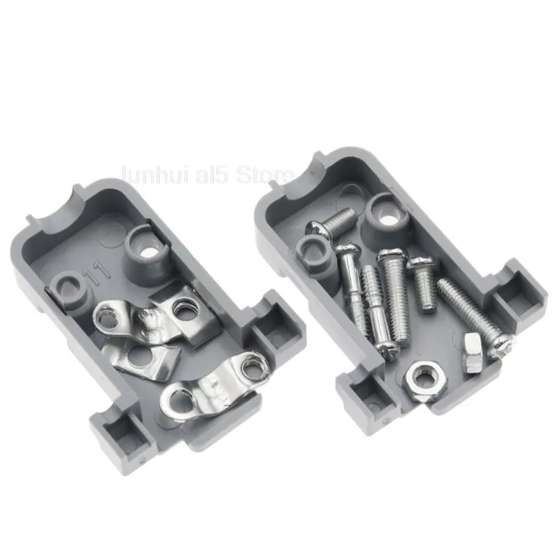 1/3/5pcs RS232 Serial Port Connector DB9 Male Female Socket Plug Connector 9 Pin Copper RS232 COM Adapter With Plastic Case DIY