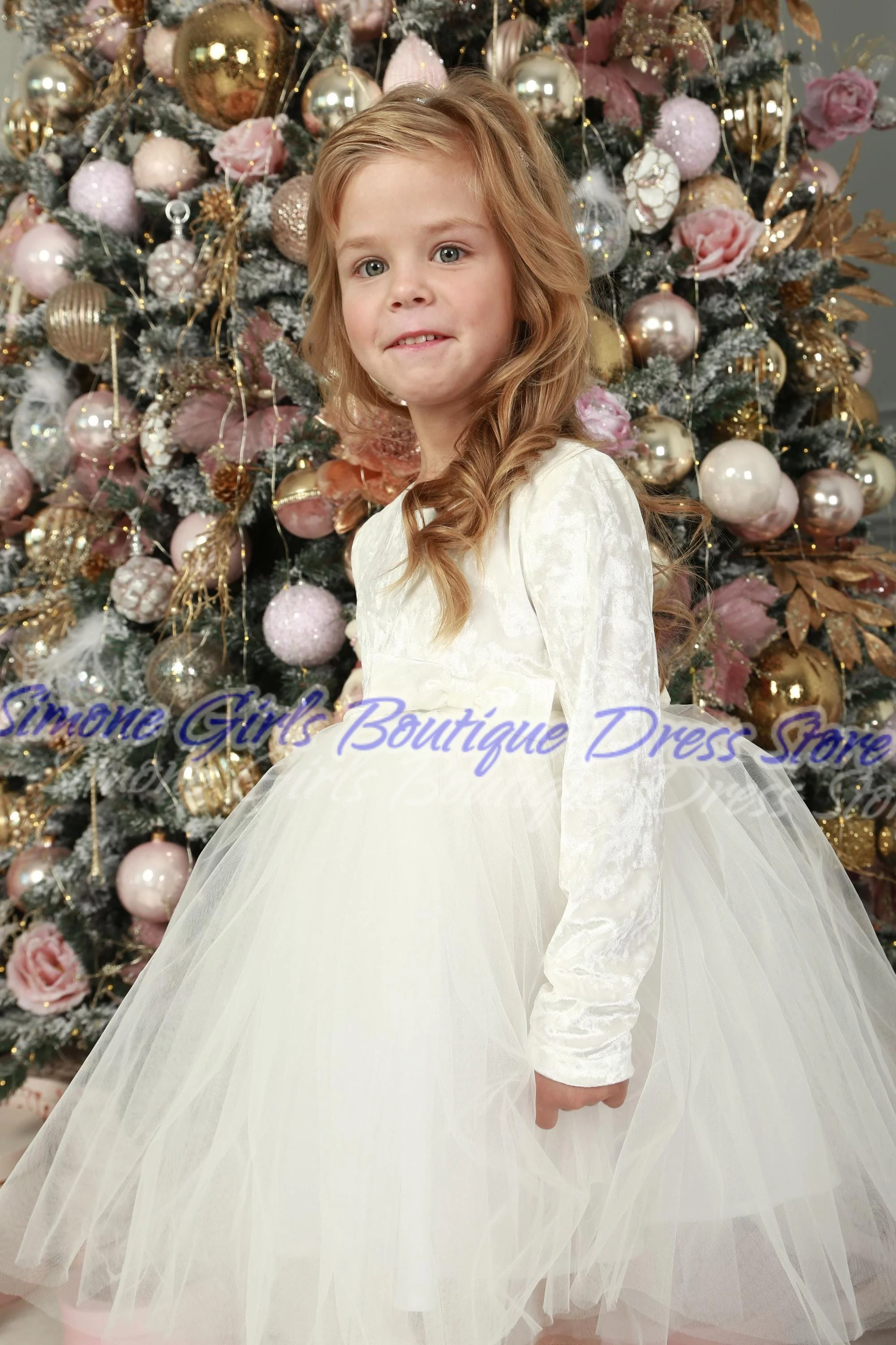 Vestido de menina florido elegante vestido de casamento de menina de veludo com saia de tule para dama de honra e ocasiões especiais natal