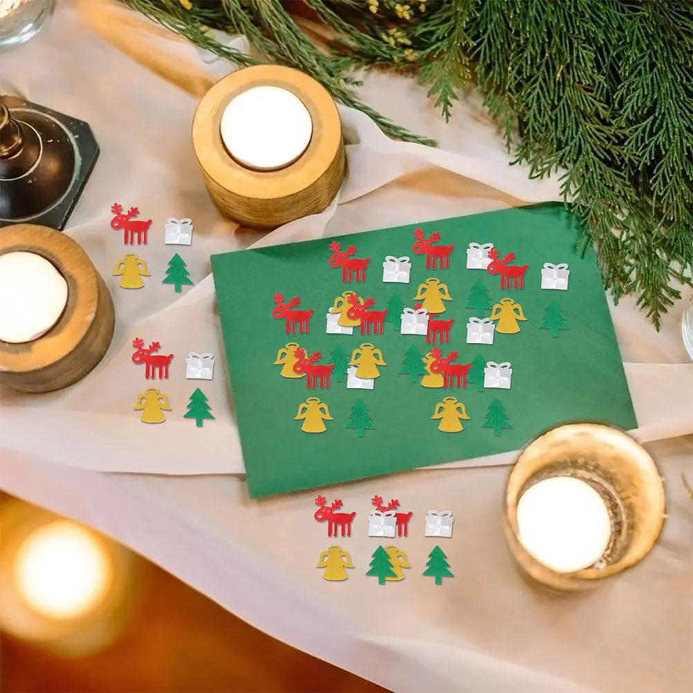 

6 Packs Dinner Table Christmas Confetti Party Tree Decor Flash Decoration Plastic