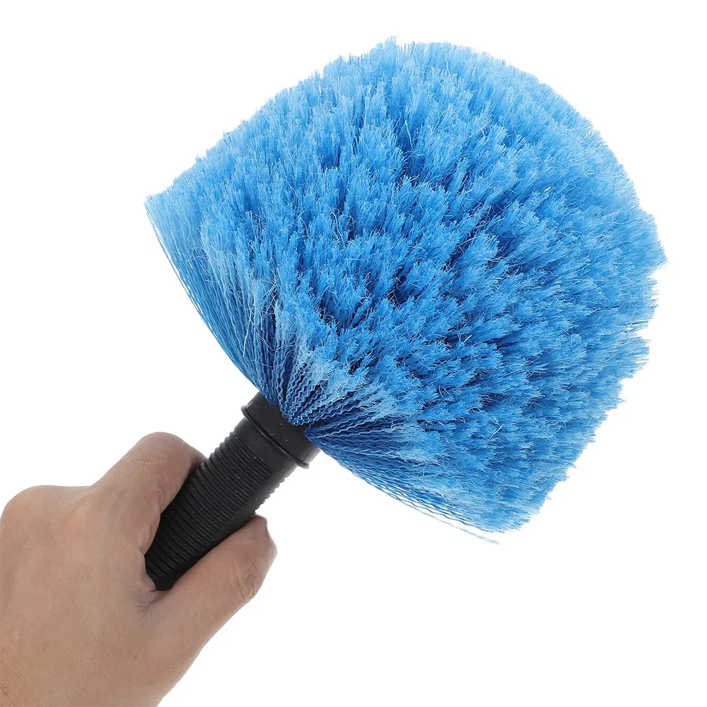 2Pcs Blue Cobweb Duster Brush Head Spherical Design for Ceiling Fan Wall Corner Dust Removal Spider Web Cleaner High Efficiency
