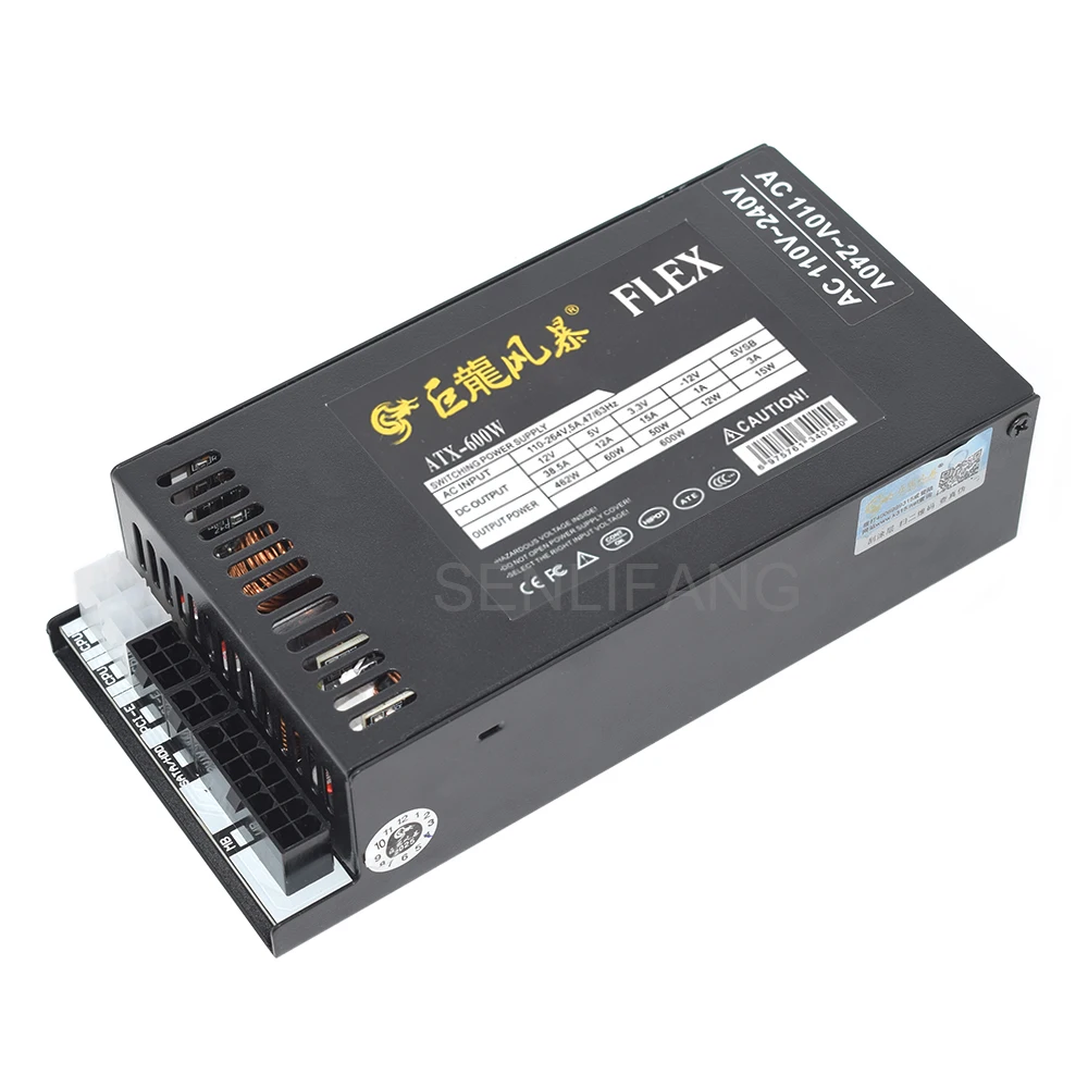 SENLIFANG Full Modular 7660B 400W 600W 1U Small PSU For K39 A4 S3 G5 ITX Mini Case POS AIO Power Supply 110-264V Mute