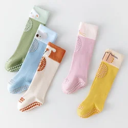 Lawadka Newborn Baby Long Socks For Boys Girls Cartoon Kids Floor Socks Anti Slip Cotton Toddler Stocking Leg Warmer Autumn 0-3Y