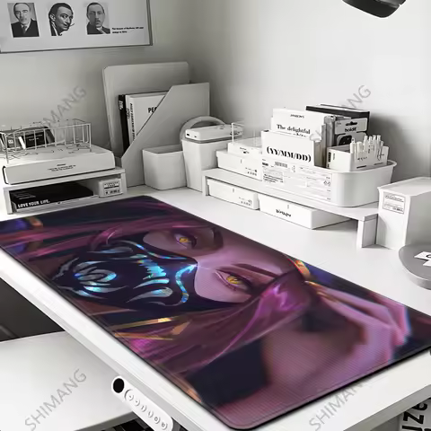 League Of Legends Akali Mouse Pad Laptop Kawaii Anime Girl Gamer Keyboard Mousepad PC Gaming Accessories Desktop Mat XXL Carpet