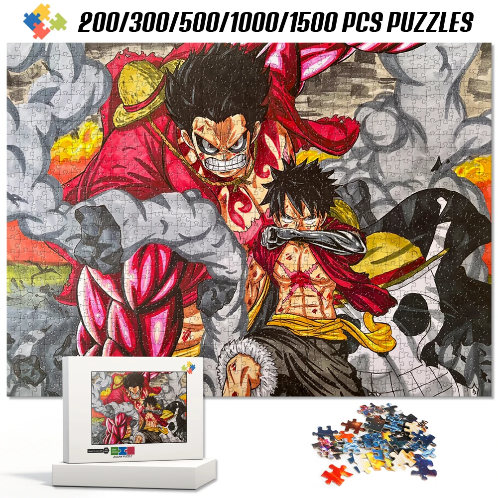 

One Piece Anime Jigsaw Puzzle 1000Pcs Sudoku Logic Game Brain Teaser Toy Stress Relief Family Game Creative Gift for Kids Adults