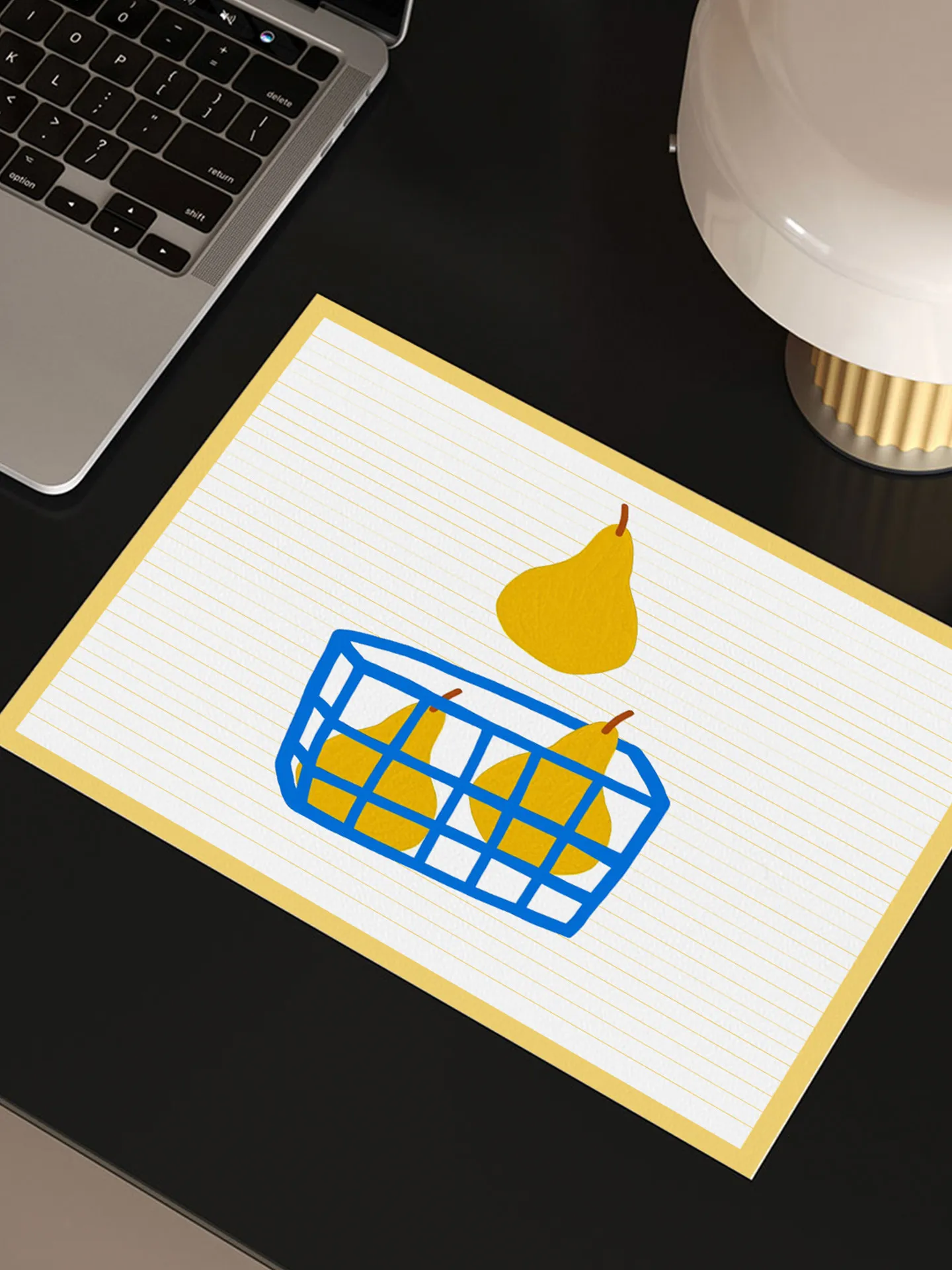 Minimalist Banana Placemat Simple Letter Print Waterproof Non Slip Heat Resistant Pad For Dining Coffee Table Desktop Decor
