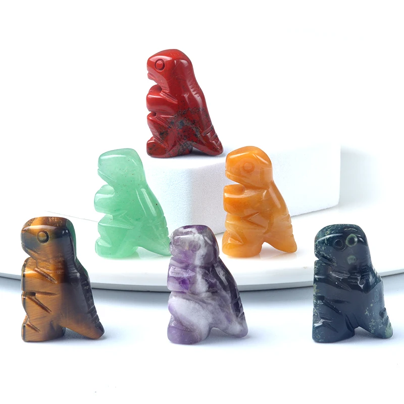 18x28 مللي متر ديناصور شكل الأحجار الكريمة الخرز لا شيء ثقب شكل حيوان صغير الطبيعية شبه الكريمة حجر النقش تمثال الحلي