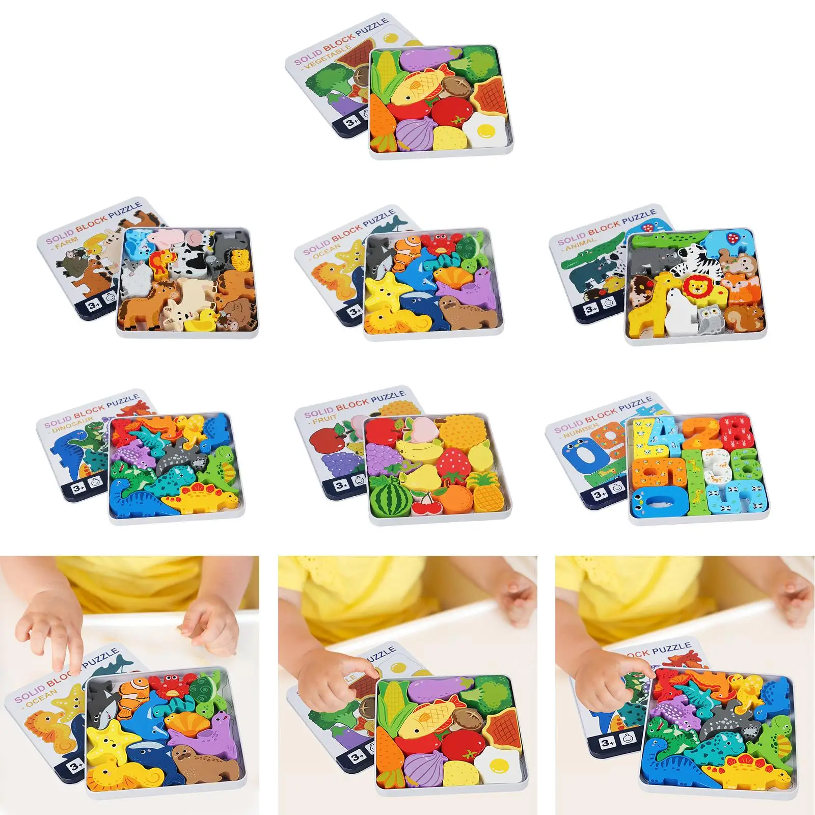 3d Cartoon Legpuzzels Educatief Speelgoed, Geschenken, Kleurperceptie, Voorschoolse Leren Speelgoed Montessori Speelgoed Voor Peuters Kinderen