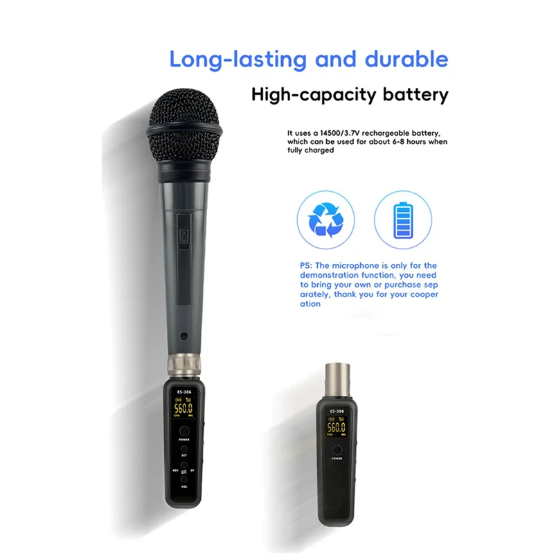 

ABGI-2X Uhf Wireless Microphone Converter Xlr Transmitter Receiver For Guitar Transmitter Receiver Adapter 540-590Mhz