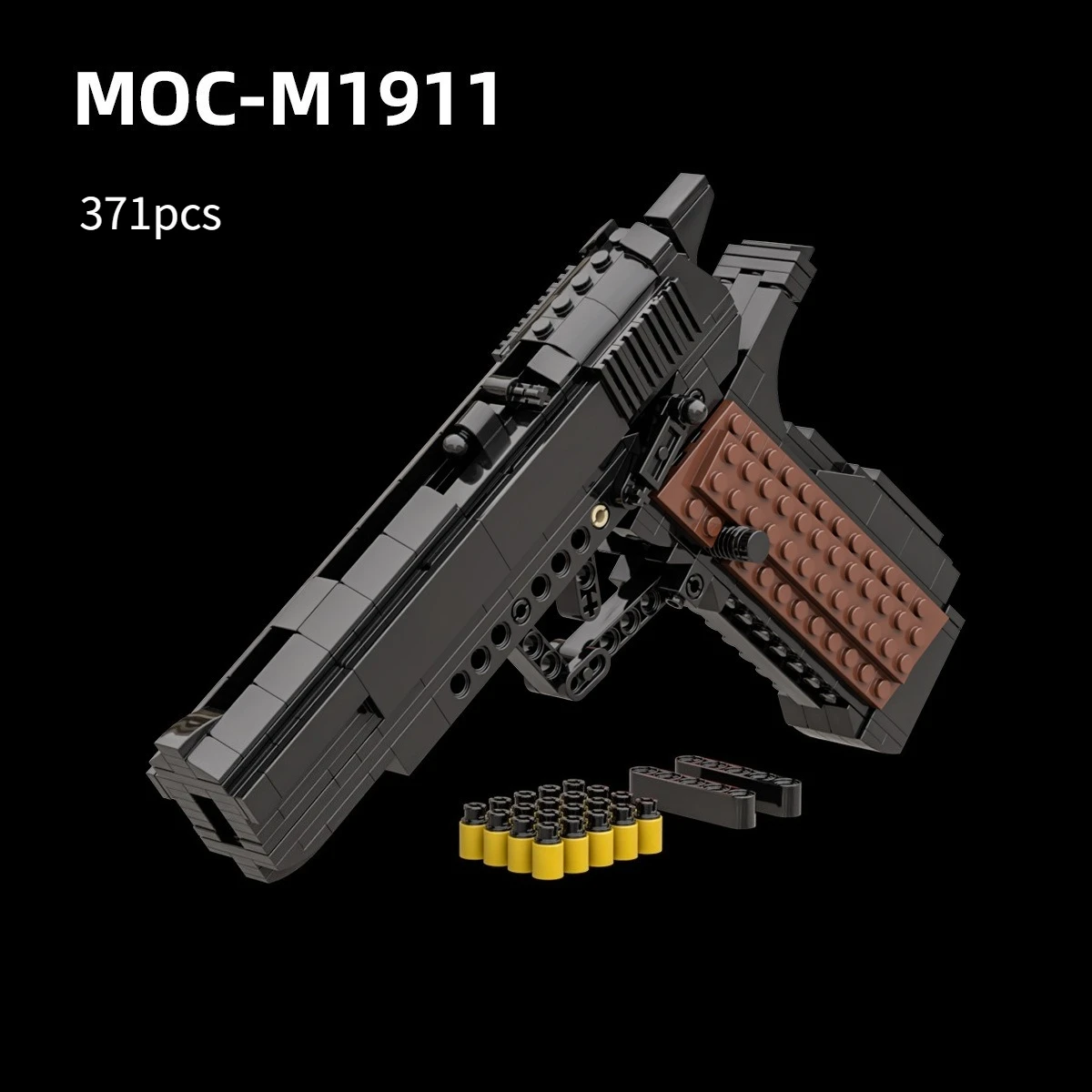 

M1911 Semi-Automatic Block Gun Toy MOC Model Assembly Delta Shooting Boy Adult Building Block Gift