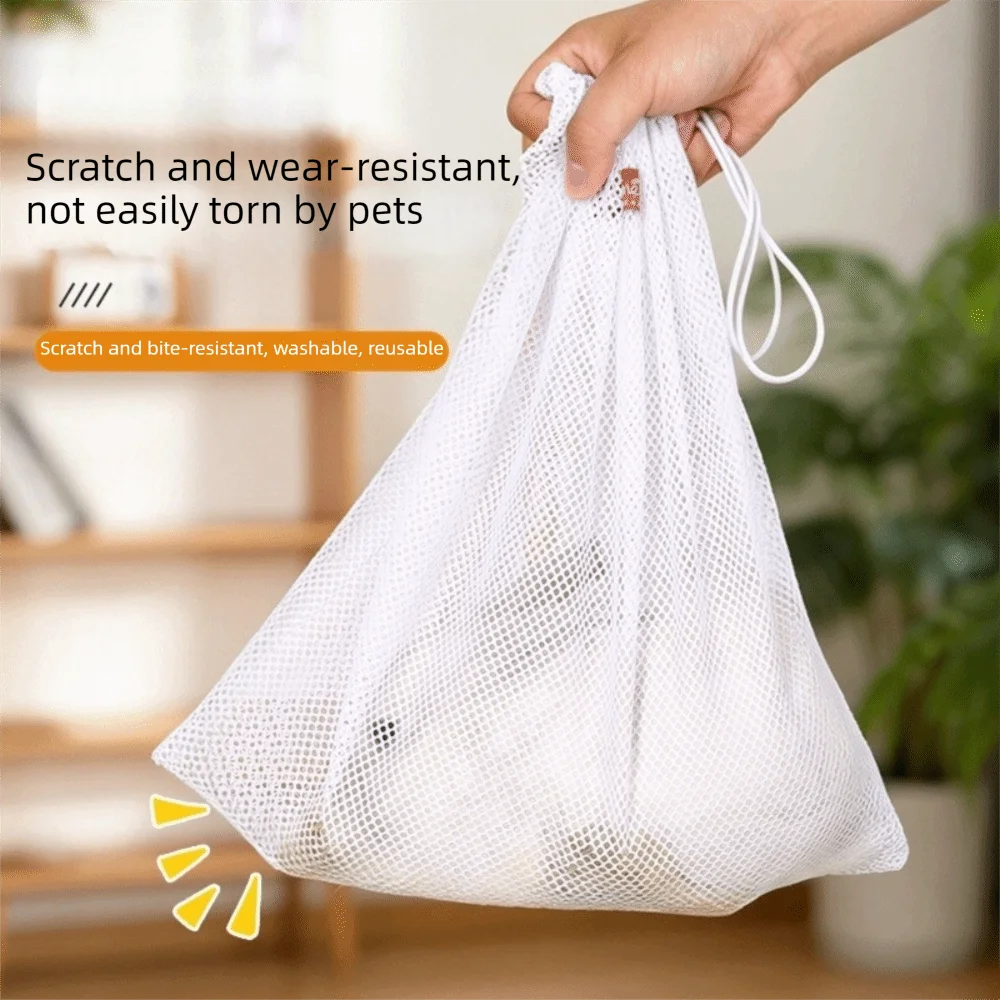 Adjustable Rabbit Nail Trimming Bag Bite Restraint Breathable Mesh Pet Bath Bag Scratch-Proof Mesh
