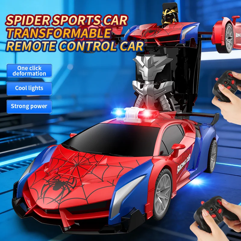 

Радиоуправляемая машинка-трансформер 2-в-1 2,4 ГГц с LED-подсветкой, трюковая игрушка для детей, подарок на день рождения для мальчиков