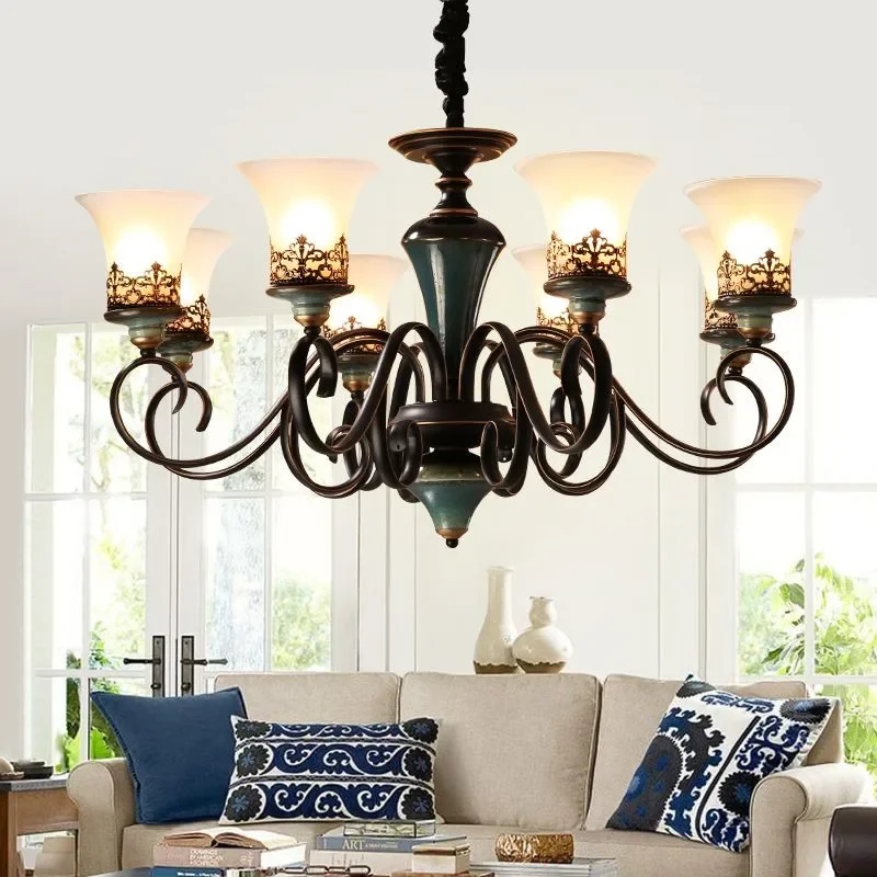 American Village Chandelier Retro Creativity LivingRoomCountryside Restaurant Bedroom Study Villa Hotel Cafe Pendent Lamp