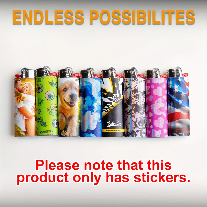 Customized Lighter Stickers, Personalized Lighter Packaging, Advertising Gift Printing Logo Labels
