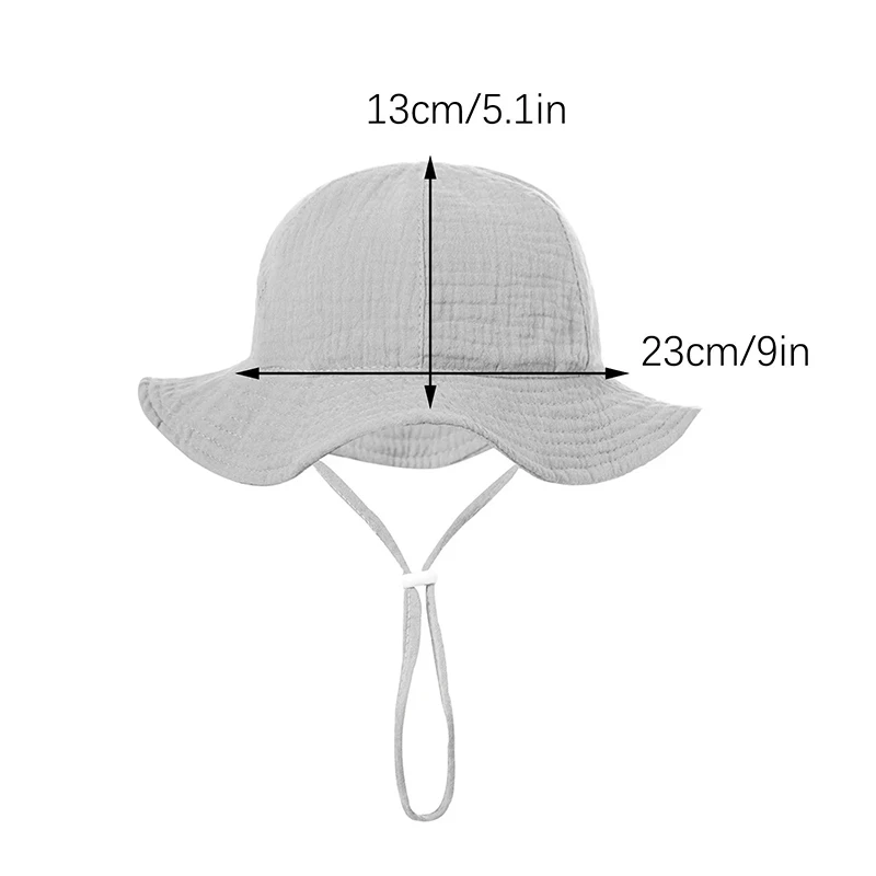 3-12M Baby Sun Hat Fashion Bucket Hat Anti-Wind Sun Protective Panama Hat for Girl Infant Boys Girl Cotton Sunmer Fisherman Hats