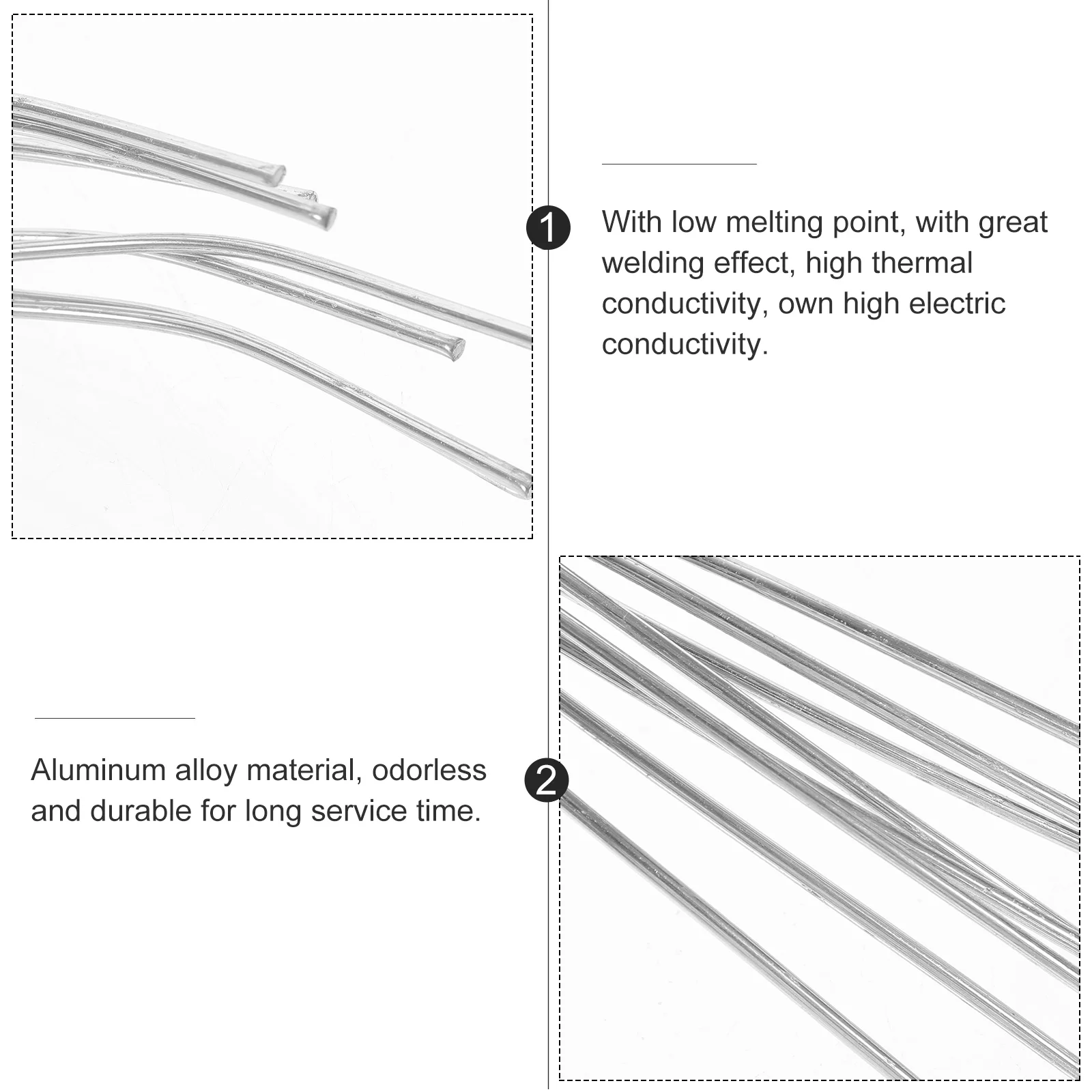 Varillas de soldadura de aluminio de baja temperatura, varillas de calor para manualidades, soldadura, 10 Uds.