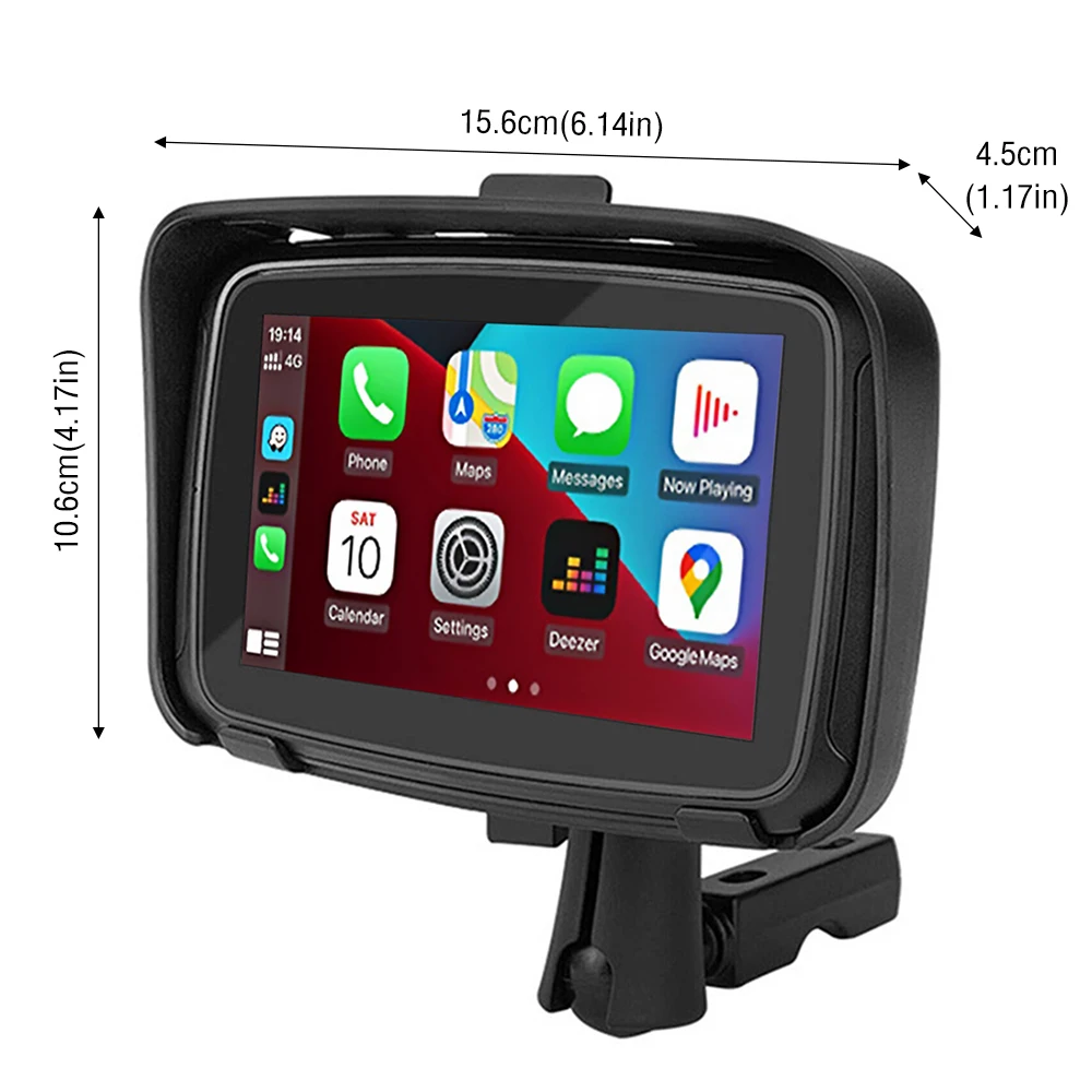 5 pollici moto Wireless Carplay Display Touch Screen Android Auto Monitor navigazione impermeabile schermo GPS BT chiamata vivavoce