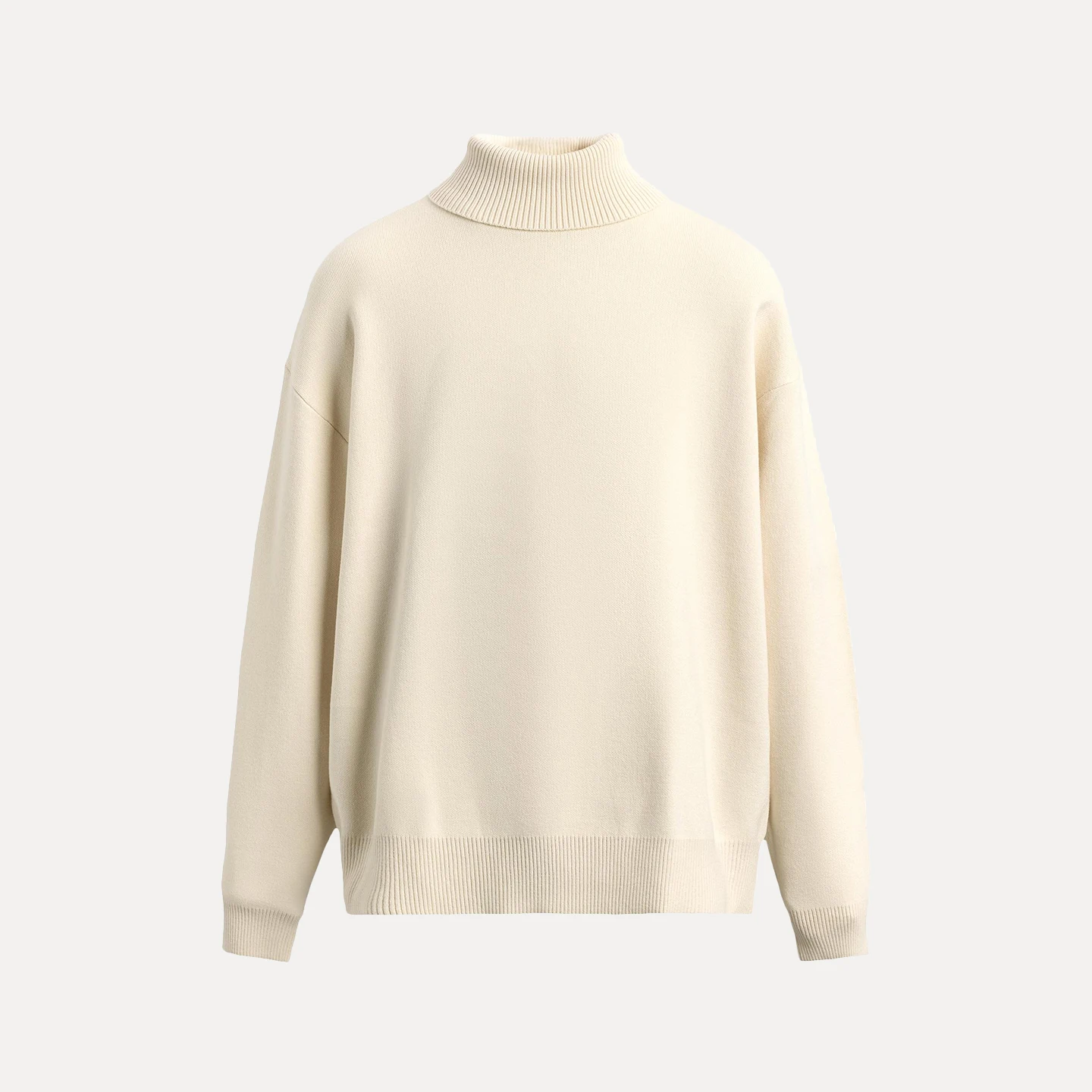 2025 Autumn New Men's Casual High Collar Long Sve Knitted Sweater Soft Touch Simple Sle Daily Wear Comfortable Breathable