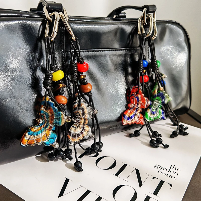 

Fashion Bag Accessories DIY Woven Rope Little Pegasus Artificial Leather Keychain Exquisite Backpack Decoration Accessories Gift